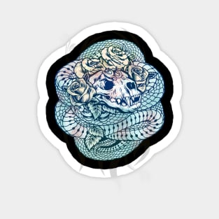 Snake Skull Rose Tattoo Sticker